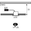 Kit 5 spots LED encastrables 5 X 0.4W 12V Acier brossé PAULMANN 93586