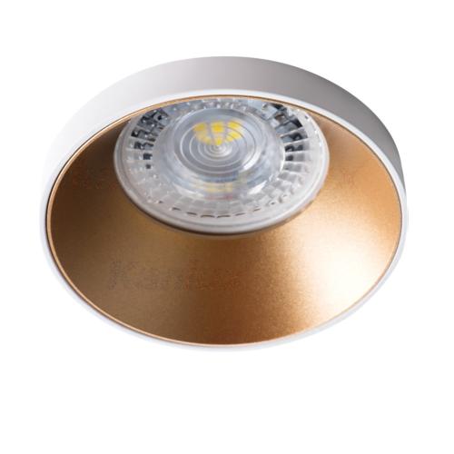 Spot encastrable fixe rond blanc/doré pour LED Kanlux 29140