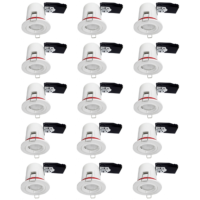 15 x Spot BBC blanc 88 mm pour LED GU10 avec douille automatique