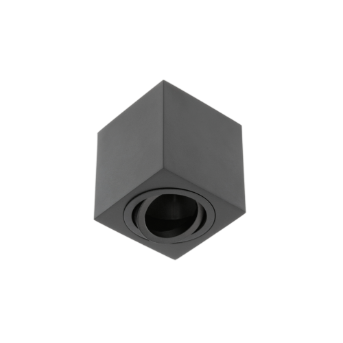 Spot en Saillie carré noir mat orientable 230V GU10