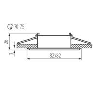 Spot Led GU10 Encastrable Noir Carré avec Led 6.5W 120° 4000K