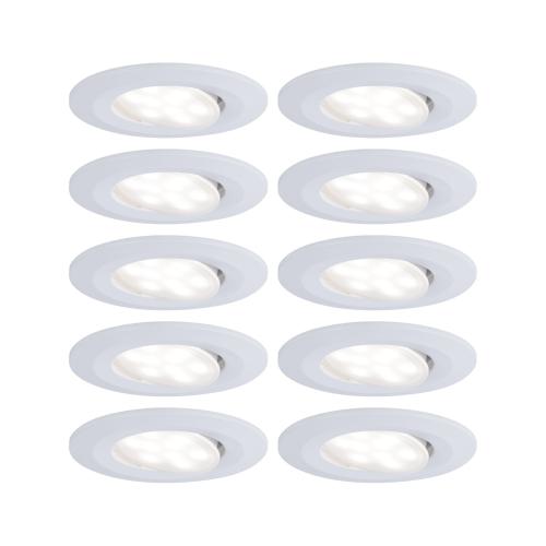 10 x Spots LED encastrables blanc neutre Calla 220V 6W IP65 PAULMANN BBC