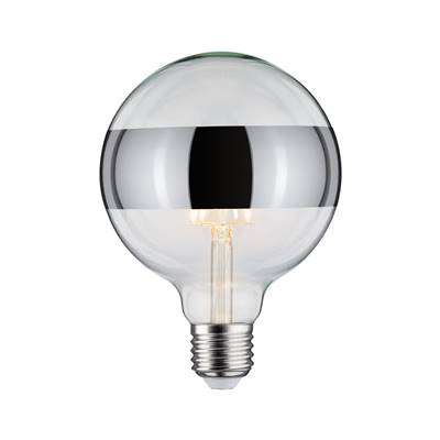 Ampoule LED PAULMANN G125 anneau réfléchissant 600lm E27 2700K 6,5W 230V Argent