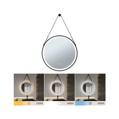 Miroir lumineux LED Mirra IP44  White Switch 750lm 230V 11,5W gradable Noir, Mir