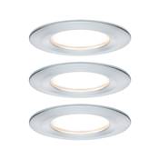 Kit encastré PAULMANN Nova Coin 3-stepdim rd fixe LED 3x6W 2700K 230V Alu tourné