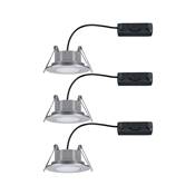 Kit encastré PAULMANN Calla BBC/IP65 rond orientable LED 3x680lm 4000K 230V chro