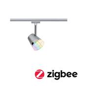 Spot PAULMANN URail ZigBee Cone RGBW 1x5,5W Chrome dépoli GU10 230V métal - 9552