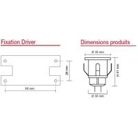 Kit 6 mini spots encastrables terrasse 0.6W 12V 3000K