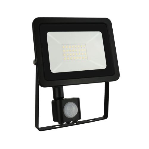 Projecteur LED 30W Ultra Slim 120° blanc chaud 3000K à détecteur.