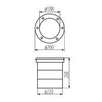 Spot exterieur encastrable très puissant TURO LED inox 304