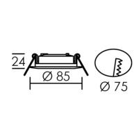 Spot LED extra-plat dimmable recouvrable isolant ARIC 5W 36° 220V Aspen 50749.