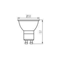 Ampoule LED Dimmable GU10 7W 120° Blanc Chaud KANLUX 35246