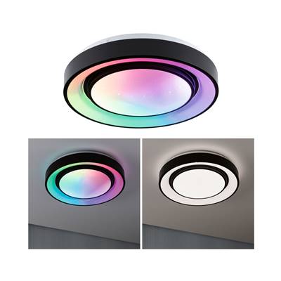 Plafonnier PAULMANN Rainbow Dynamic RGB TunW LED 22W 375mmm Blanc/Noir 230V Syn/