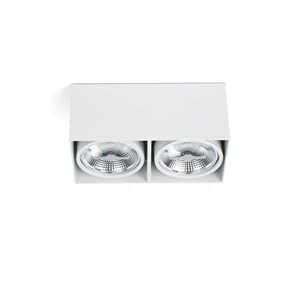 Plafonnier design spot TECTO FARO 2x50W G53 Blanc