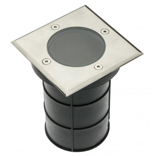 Spot Exterieur Encastrable IP67 230V GU10 Acier Carré double presse-étoupe.