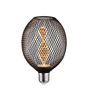 Metallic Glow Standard 230 V Globe LED Helix E27 230V 110lm 3,5W 1800K  Noir