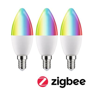 Standard 230 V Ampoule LED E14 Smart Home Zigbee  3x470lm 3x5W RGBW+ gradable Dé