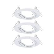 Kit encastrés PAULMANN orientables max. 3x40W GU10 230V Blanc/Métal - 93390