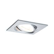 Kit encastré PAULMANN Nova carré orien. LED 3 nivgrad 1x 6,5W 230V GU10 51mm Alu