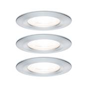Kit encastré PAULMANN Nova rd fixe LED IP44 3 nivgrad 3x6,5W 230V GU10 51mm Alu