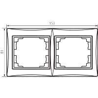 Plaque double horizontale pour prises et interrupteurs Mowion gris argent