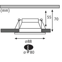 Spot LED encastrable Cole 6.5W 230V blanc 3 intensités PAULMANN 93403