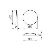 Spot saillie mural extra plat design 230V 6.5W 4000K 33753