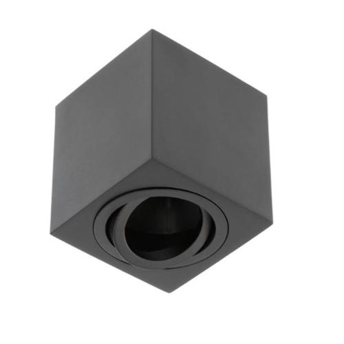 Spot en Saillie carré noir mat orientable 230V GU10