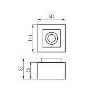 Spot/ Plafonnier saillie orientable noir mat pour LED GU10 Kanlux 26830