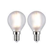 Ampoule LED PAULMANN filament shpérique x2 470lm E14 2700K Dépoli 4,5W 230W - 28