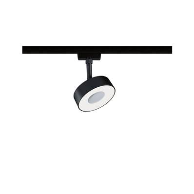 URail Spot sur rail LED Circle 180lm 5W 4000K gradable 230V Noir mat