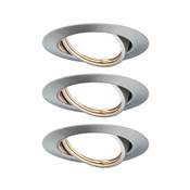 Encastrés PAULMANN Base rond orientable LED 3x5W 230V GU10 51mm acier brut/métal