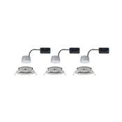 Kit encastré PAULMANN Nova Coin 3 niv grad rond noir LED 3x6W 2700K 230V Acier b