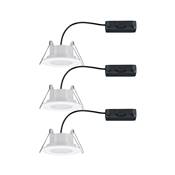 Kit encastré PAULMANN Calla BBC/IP65 rond orientable LED 3x680lm 4000K 230V Blc