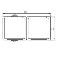 Prise de courant étanche double IP54 16A 2P+T