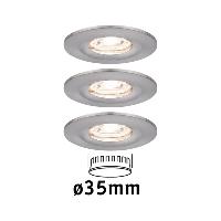 Lot 3 Mini Spots LED encastrables 230V IP44 4W Nova Mini Coin Paulmann 94300