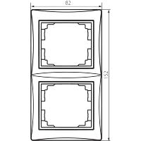 Plaque double verticale pour prises et interrupteurs Mowion gris argent