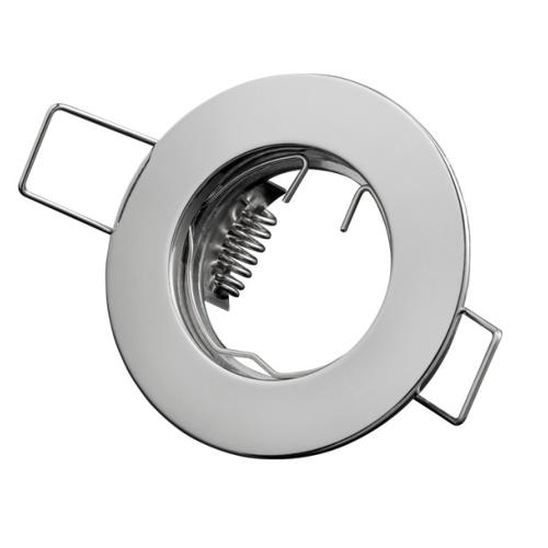 Mini spot encastrable fixe rond chromé pour LED 35 mm GU4/GU10