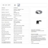 Spot RT2012 ARIC Orientable nickel pour LED GU10 douille automatique. DLT-ISO90