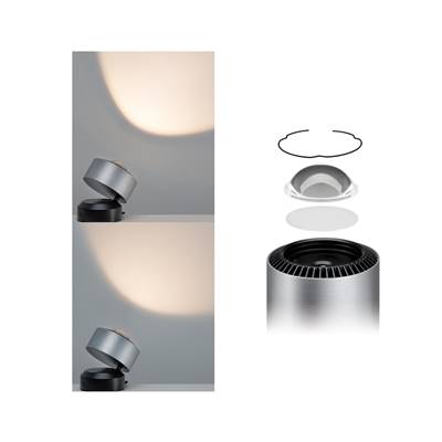 Lampe à poser PAULMANN Lento grad LED 1x3,5W Noir/Alu brossé 230V aluminium - 79