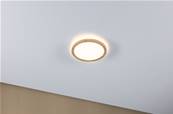 Panneau LED Atria Shine Backlight IP44 rond 190mm 3000K Esthétique bois