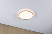 Panneau LED Atria Shine Backlight IP44 rond 293mm 3000K Esthétique bois