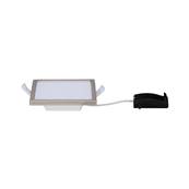 Panneau encastré Areo LED IP44 carré 120 mm 8 W Nickel mat gradable