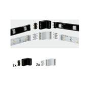 Lot de 4 connecteurs enfichables PAULMANN YourLED blanc noir - 70334