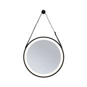 Miroir lumineux LED Miro IP44  Tunable White 200lm 230V 7,5W  Miroir, Noir mat