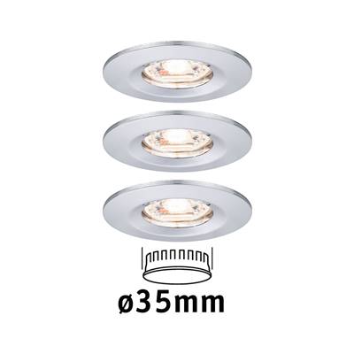 Encastré PAULMANN Nova mini Coin rond fixe IP44 LED 3x4W 310lm chrome/Alu - 9430