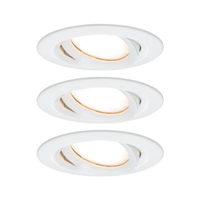 Kit encastré PAULMANN Nova Plus Coin grad IP65 rd Noir LED 3x6W 470lm 2700K Blc