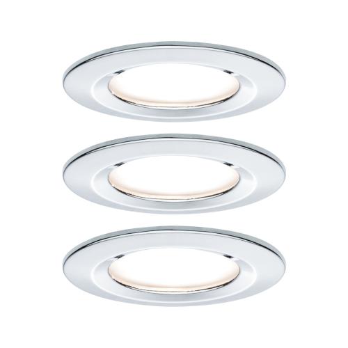 Lot de 3 Spots LED encastrables Nova LED Coin IP44 6.5W 230V PAULMANN 93463