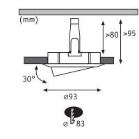 Spot encastrable orientable IP65 GU10 6W 230V PAULMANN 93672