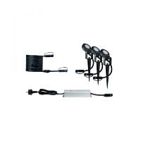 Kit départ 3 spots 24V 3000K + Transfo + 5 m câble Plug & Shine Paulmann 93696